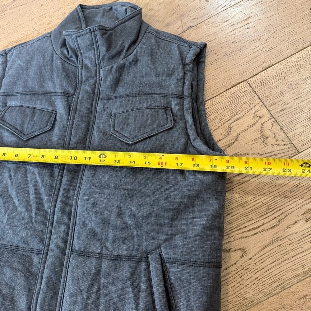 BKE Mens Puffer Vest Gray Full Zip Pockets Sleeveless Jacket Size: Medium (1217) - Picture 6 of 7